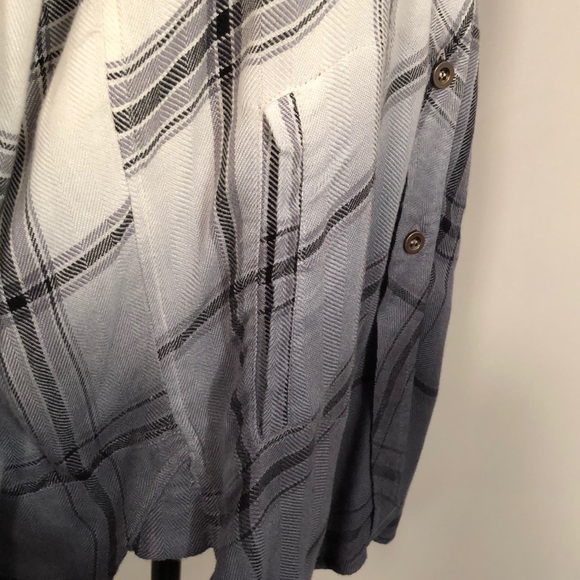 Vintage Havanna Plaid Ombré Button Down Shirt SZ L - Picture 3 of 4